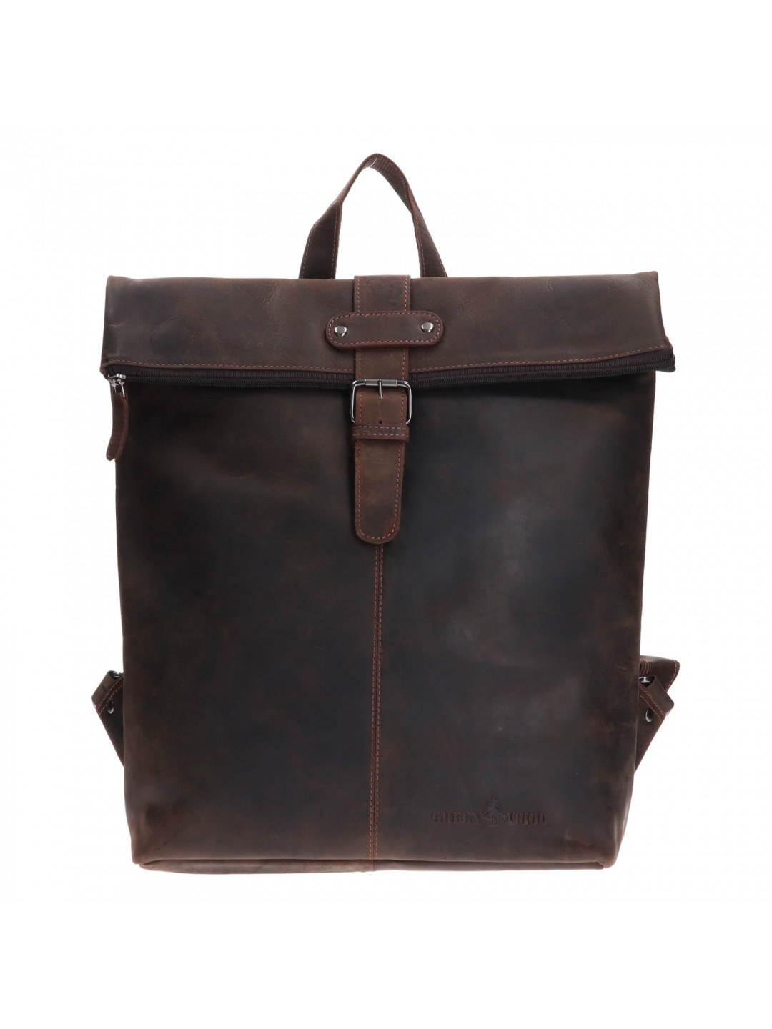 Kožený batoh Greenwood Sofia – tmavě hnědá